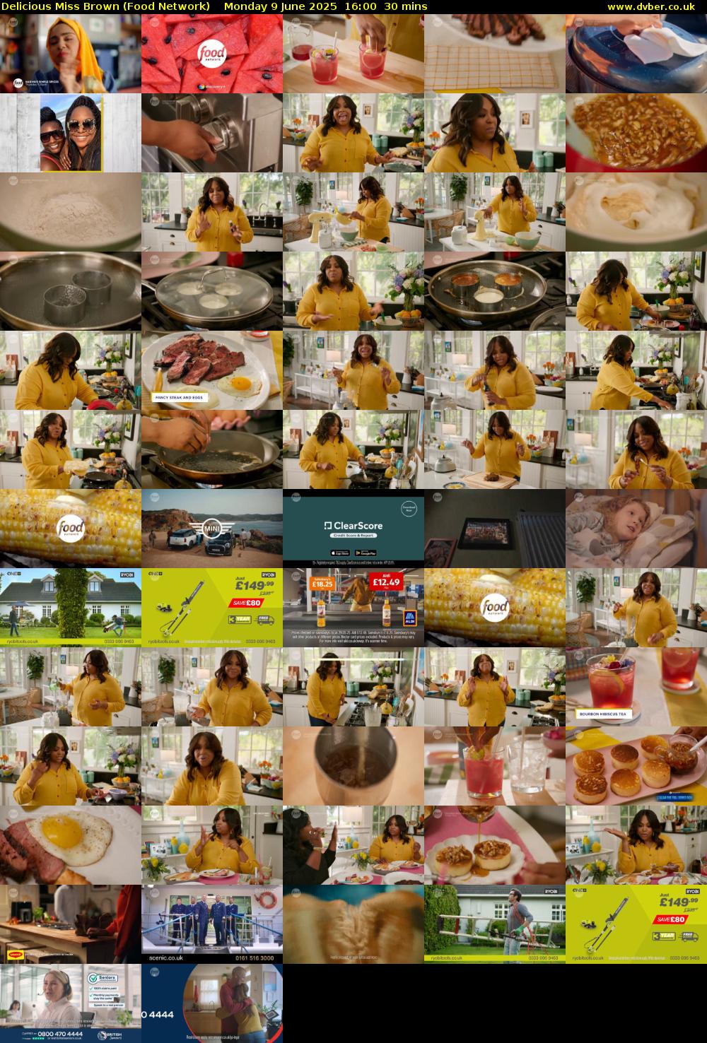 Delicious Miss Brown (Food Network) Monday 9 June 2025 16:00 - 16:30