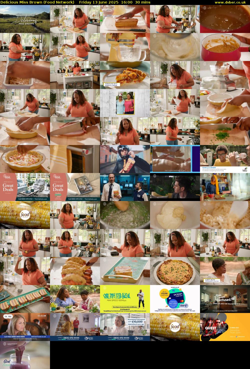 Delicious Miss Brown (Food Network) Friday 13 June 2025 16:00 - 16:30