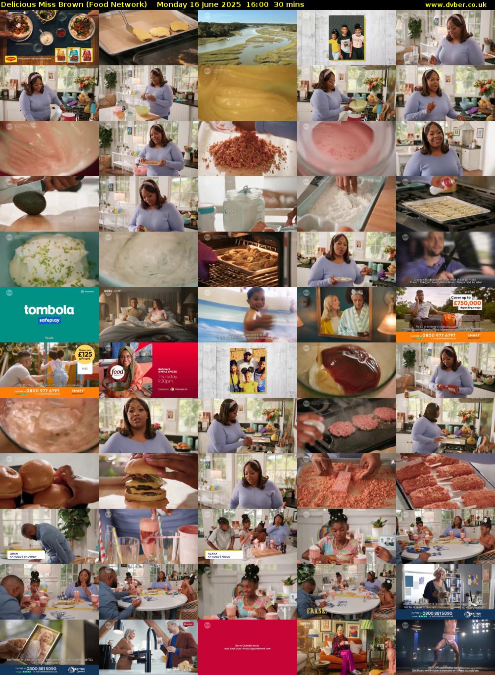 Delicious Miss Brown (Food Network) Monday 16 June 2025 16:00 - 16:30
