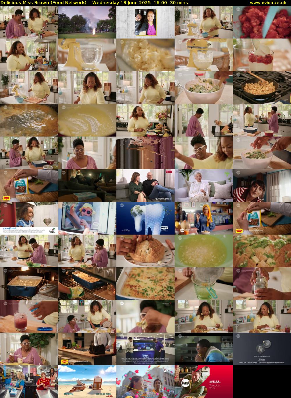 Delicious Miss Brown (Food Network) Wednesday 18 June 2025 16:00 - 16:30