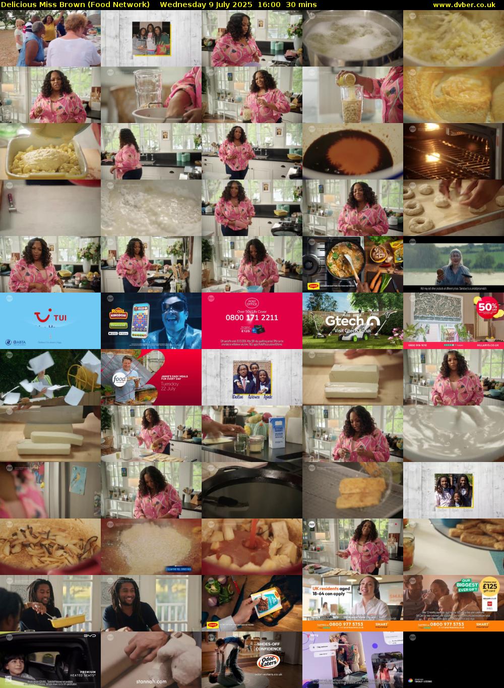 Delicious Miss Brown (Food Network) Wednesday 9 July 2025 16:00 - 16:30
