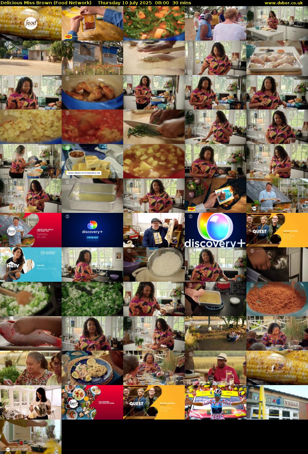 Delicious Miss Brown (Food Network) Thursday 10 July 2025 08:00 - 08:30