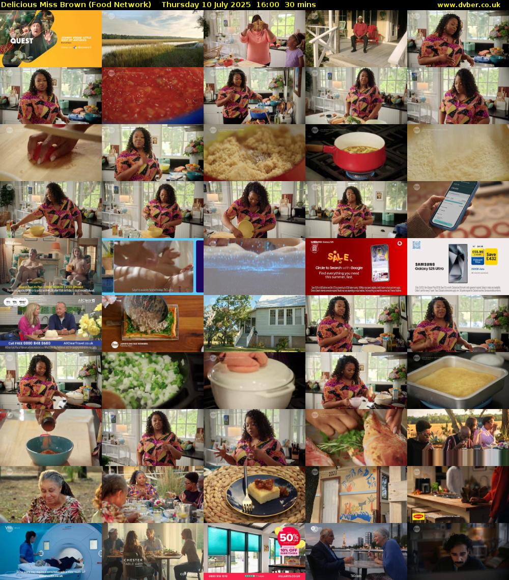 Delicious Miss Brown (Food Network) Thursday 10 July 2025 16:00 - 16:30