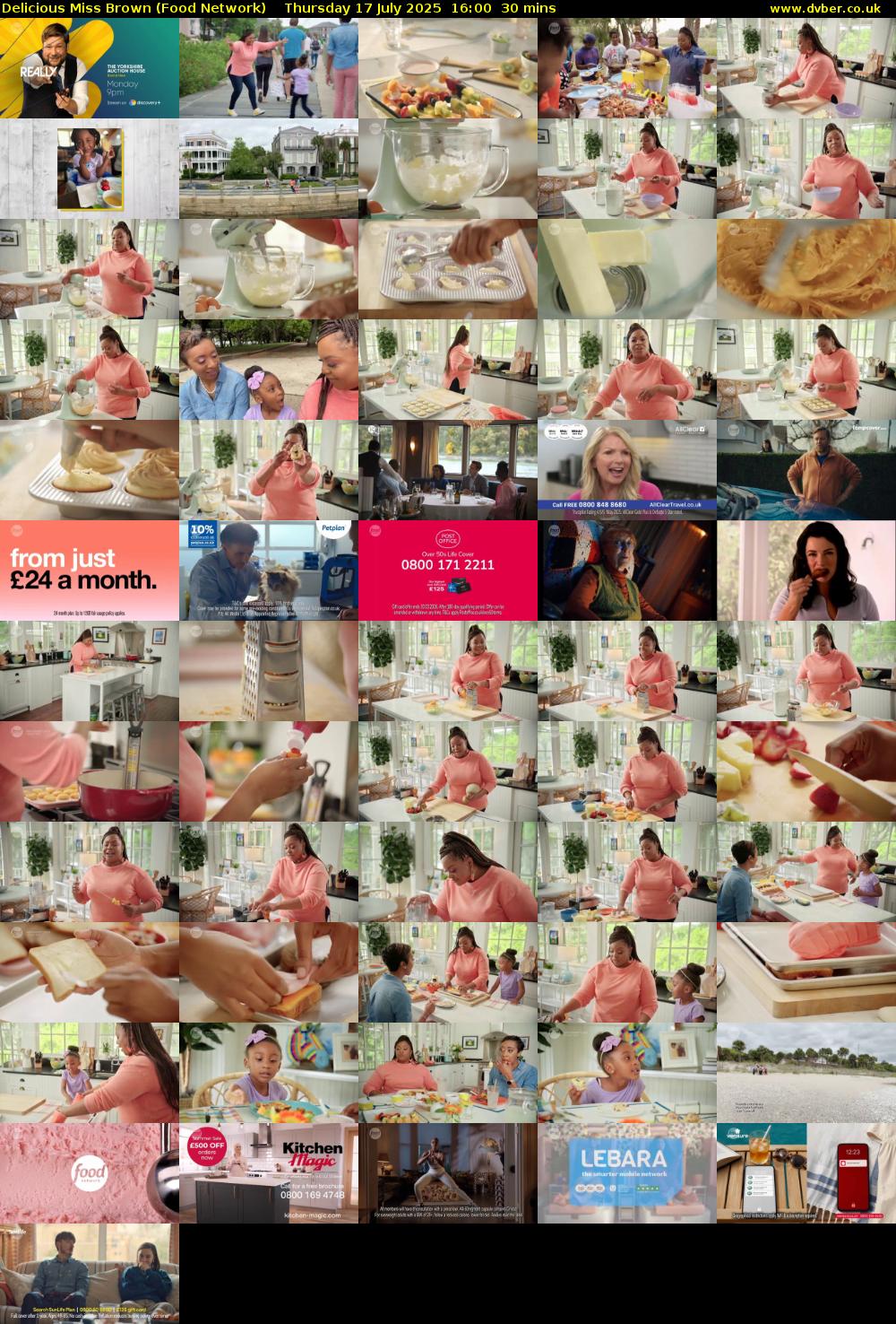 Delicious Miss Brown (Food Network) Thursday 17 July 2025 16:00 - 16:30
