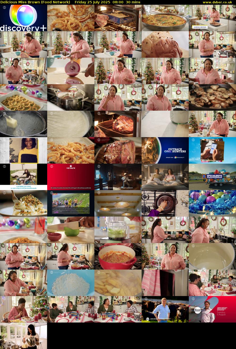 Delicious Miss Brown (Food Network) Friday 25 July 2025 08:00 - 08:30