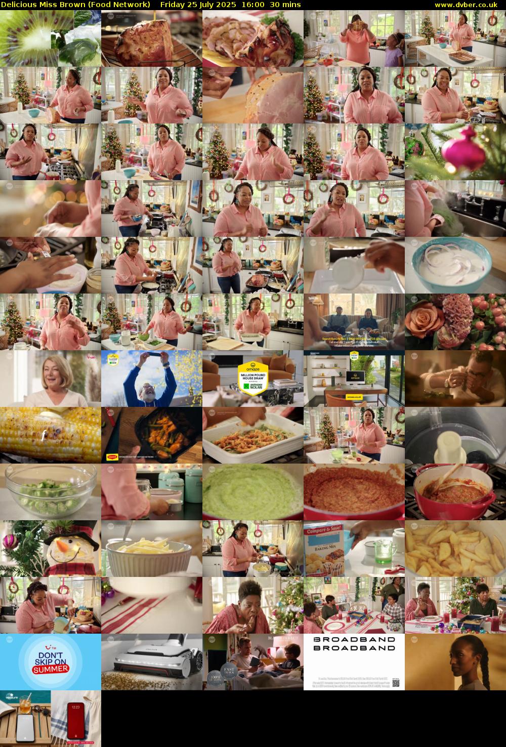 Delicious Miss Brown (Food Network) Friday 25 July 2025 16:00 - 16:30