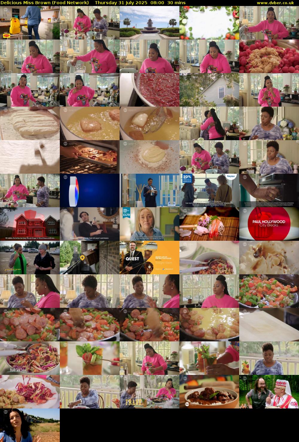 Delicious Miss Brown (Food Network) Thursday 31 July 2025 08:00 - 08:30