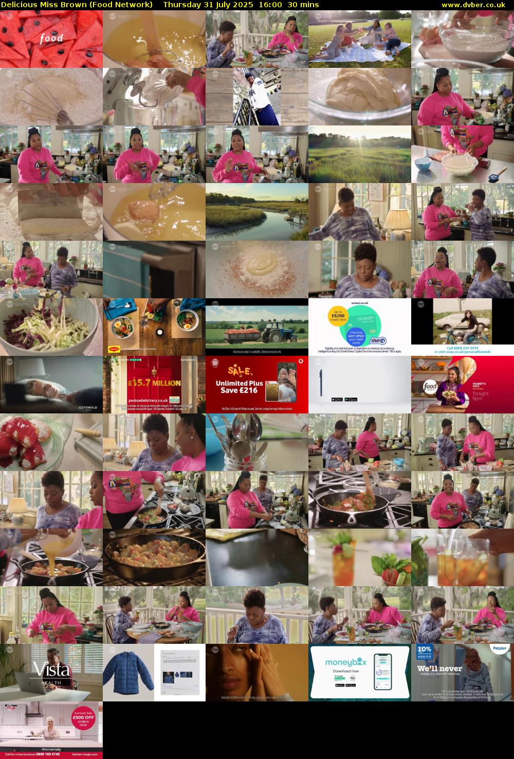Delicious Miss Brown (Food Network) Thursday 31 July 2025 16:00 - 16:30