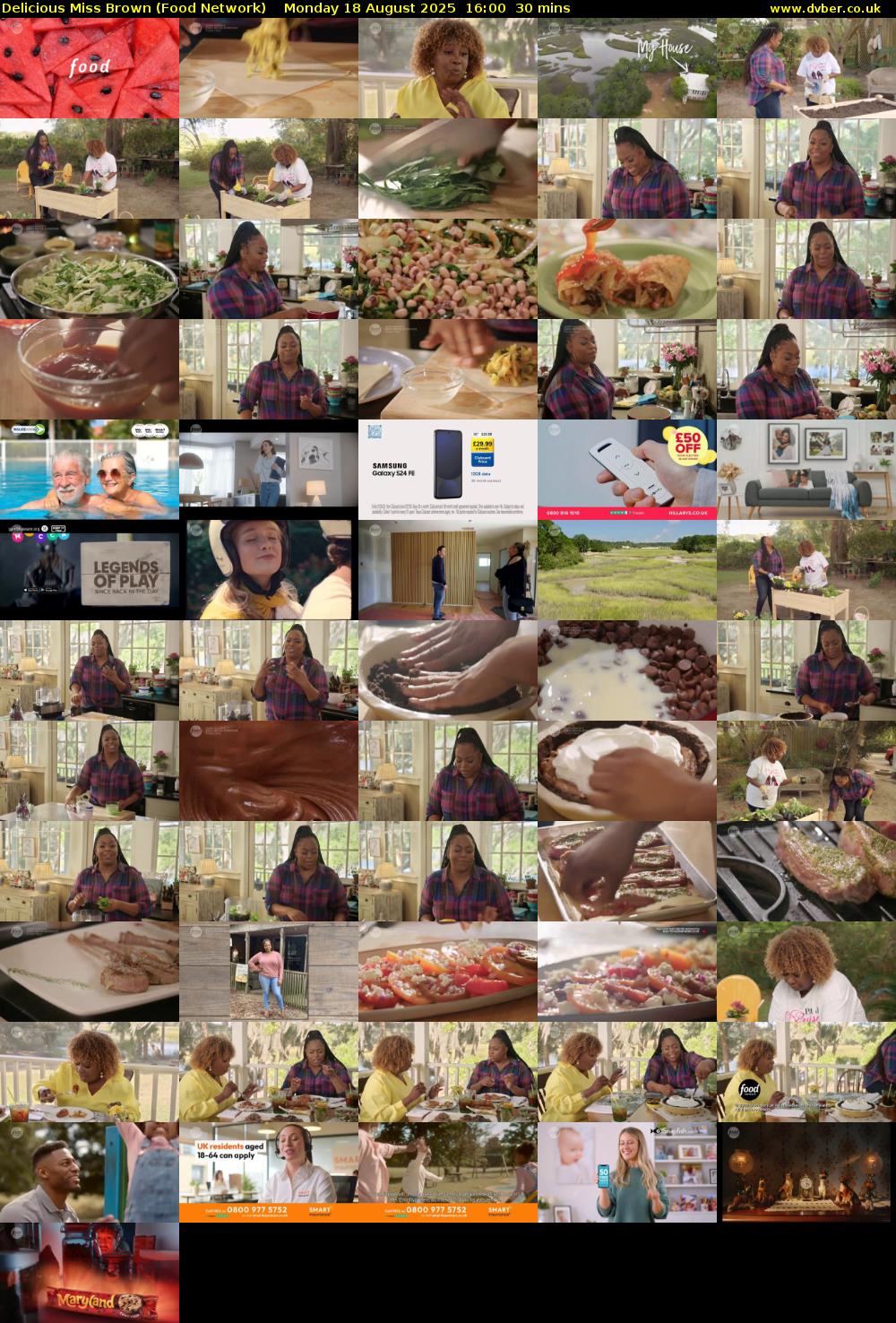 Delicious Miss Brown (Food Network) Monday 18 August 2025 16:00 - 16:30