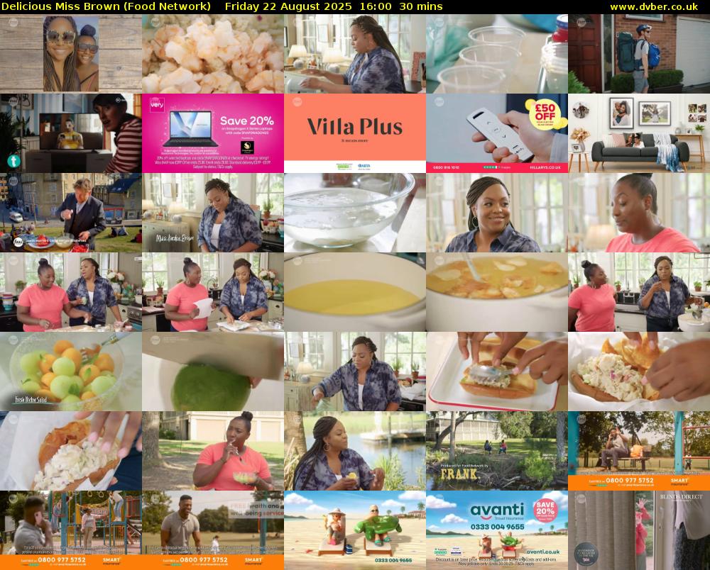 Delicious Miss Brown (Food Network) Friday 22 August 2025 16:00 - 16:30