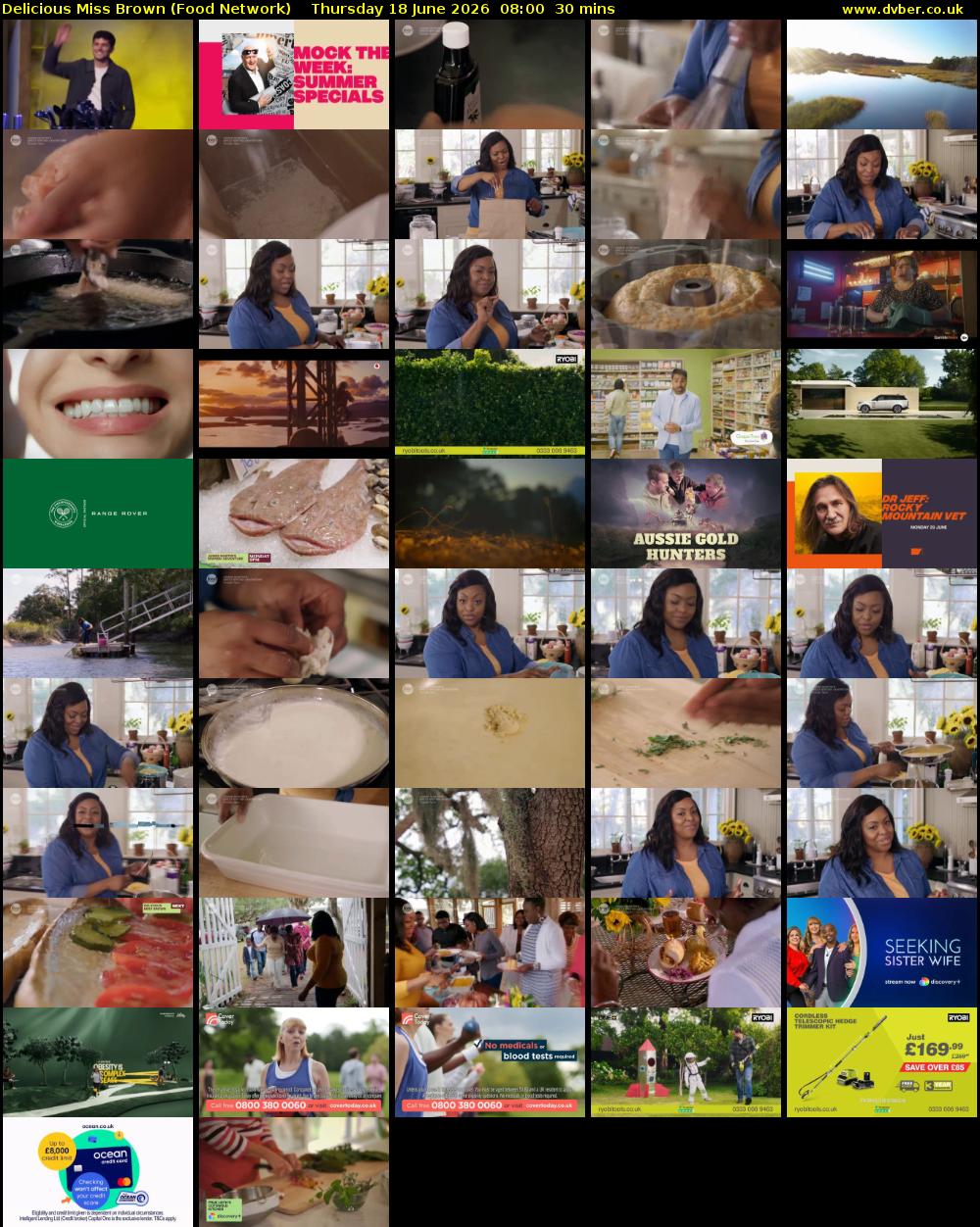 Delicious Miss Brown (Food Network) Thursday 18 June 2026 08:00 - 08:30