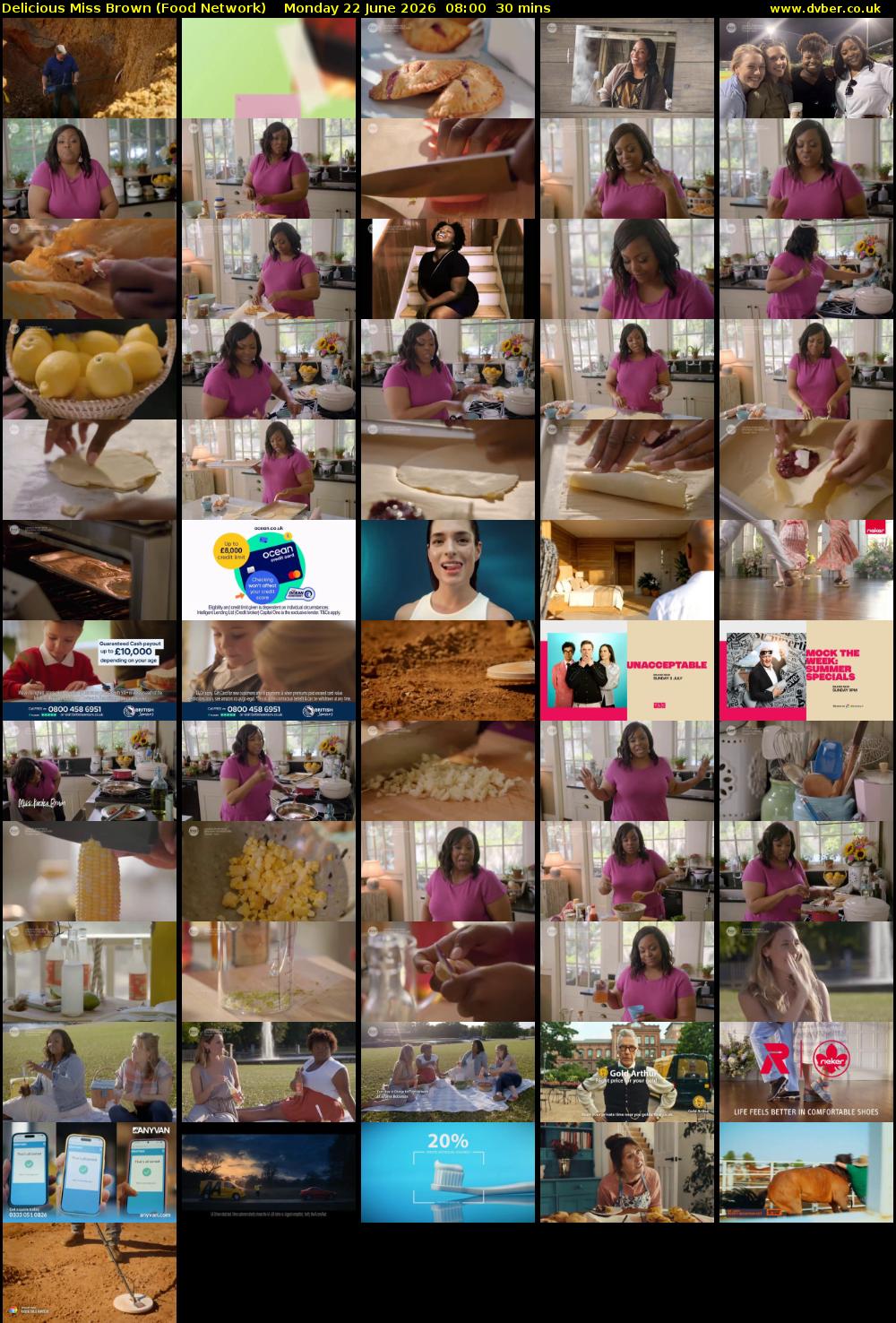 Delicious Miss Brown (Food Network) Monday 22 June 2026 08:00 - 08:30