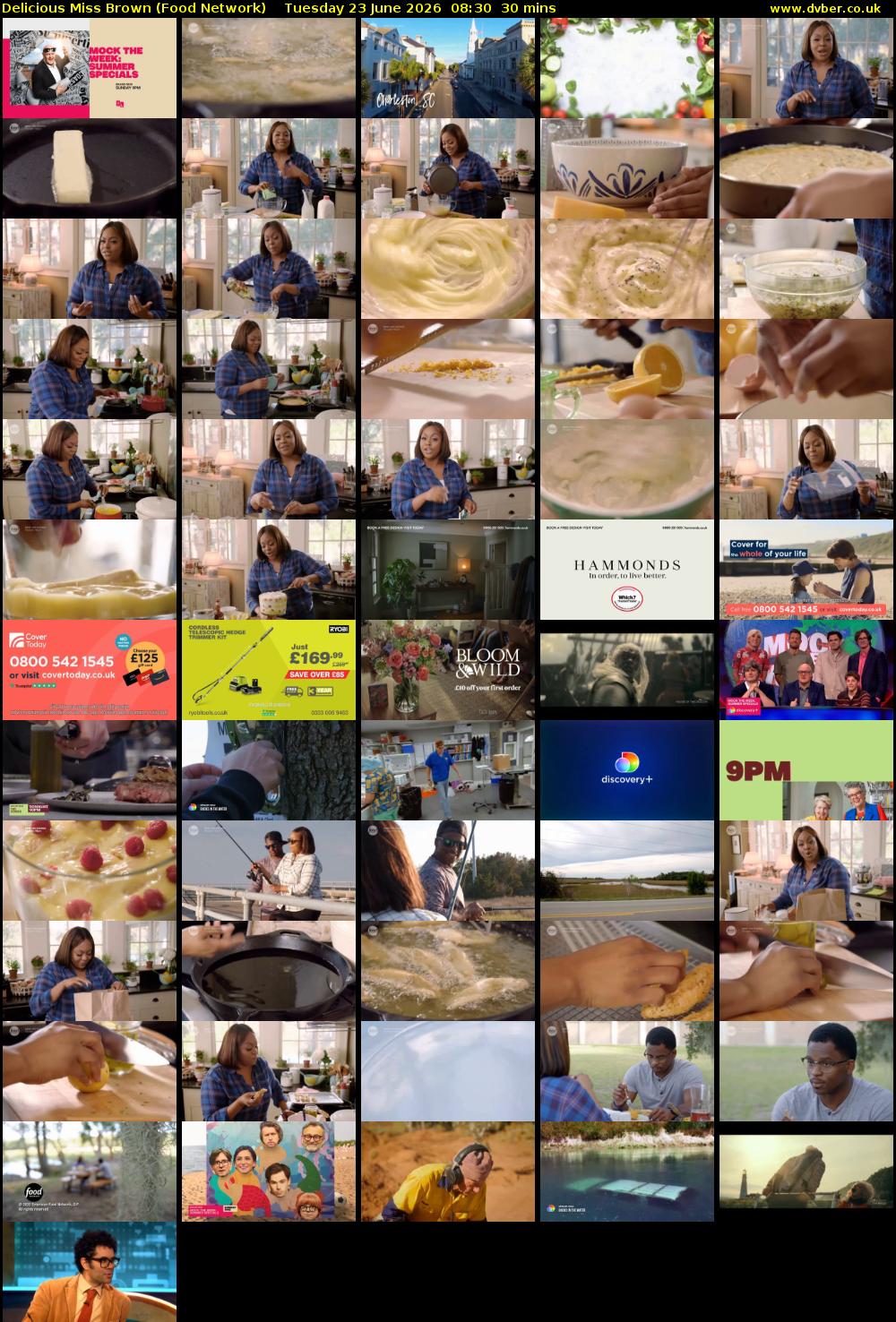 Delicious Miss Brown (Food Network) Tuesday 23 June 2026 08:30 - 09:00
