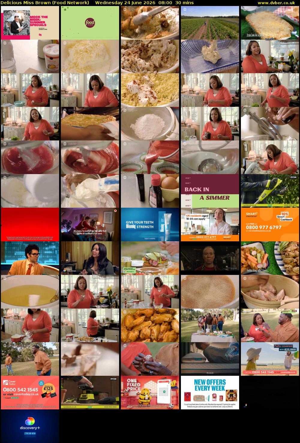 Delicious Miss Brown (Food Network) Wednesday 24 June 2026 08:00 - 08:30