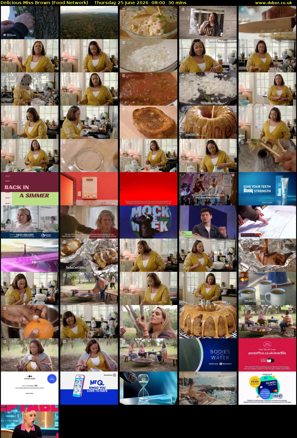 Delicious Miss Brown (Food Network) Thursday 25 June 2026 08:00 - 08:30