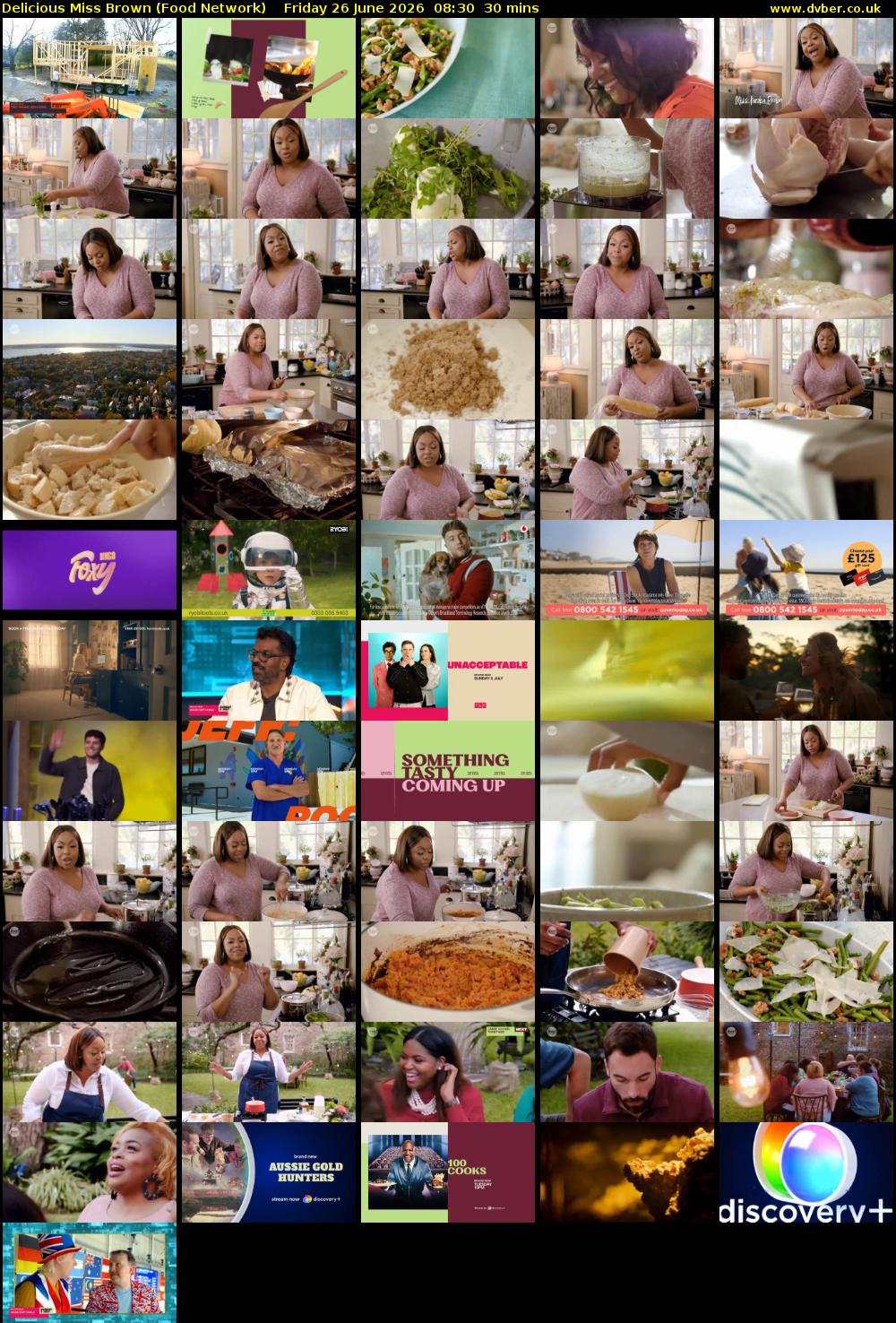 Delicious Miss Brown (Food Network) Friday 26 June 2026 08:30 - 09:00