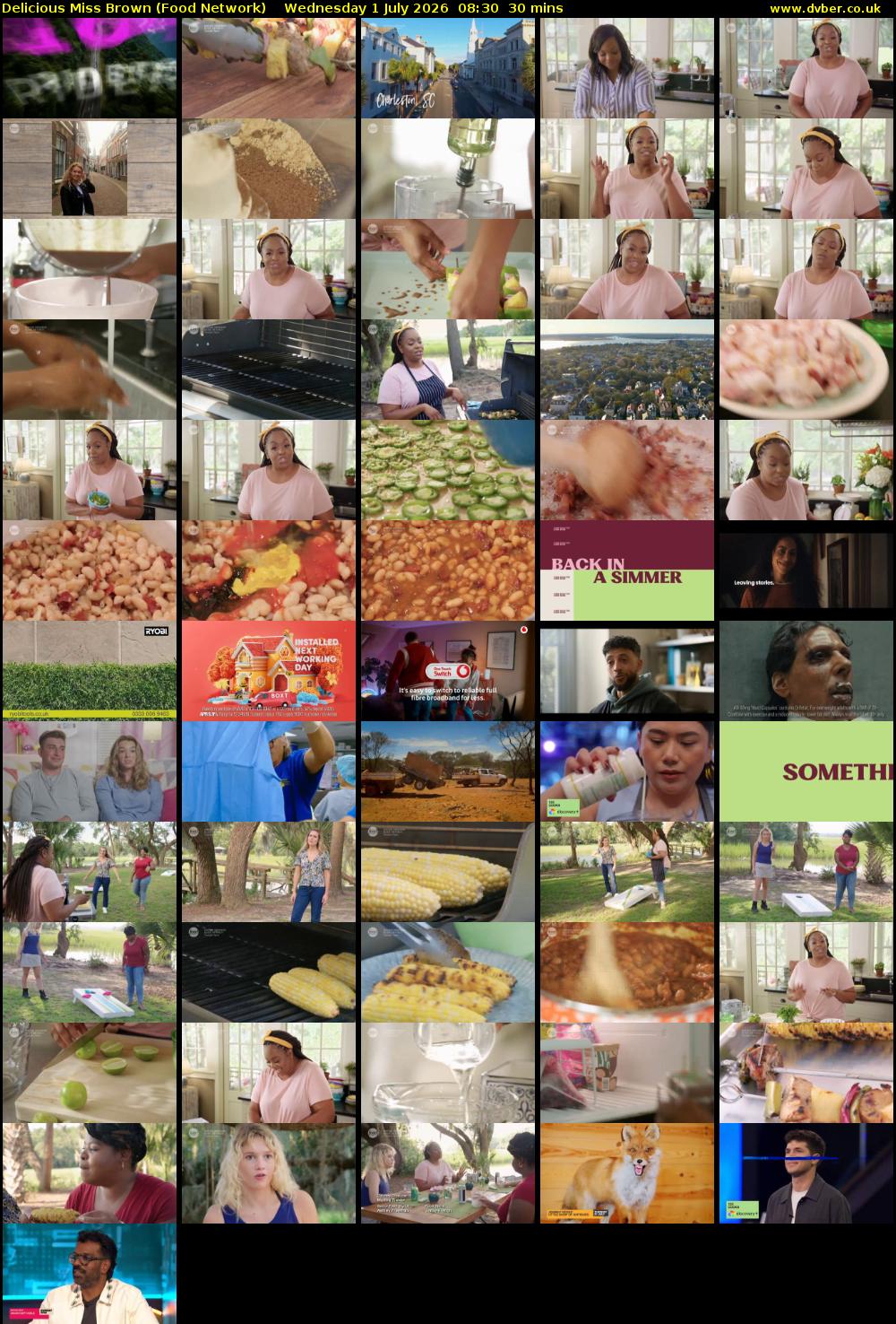 Delicious Miss Brown (Food Network) Wednesday 1 July 2026 08:30 - 09:00