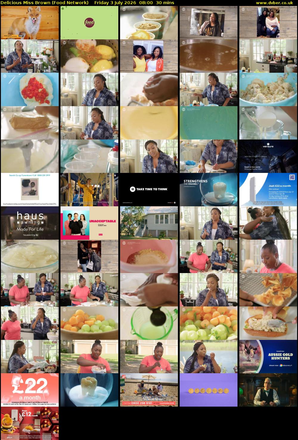Delicious Miss Brown (Food Network) Friday 3 July 2026 08:00 - 08:30