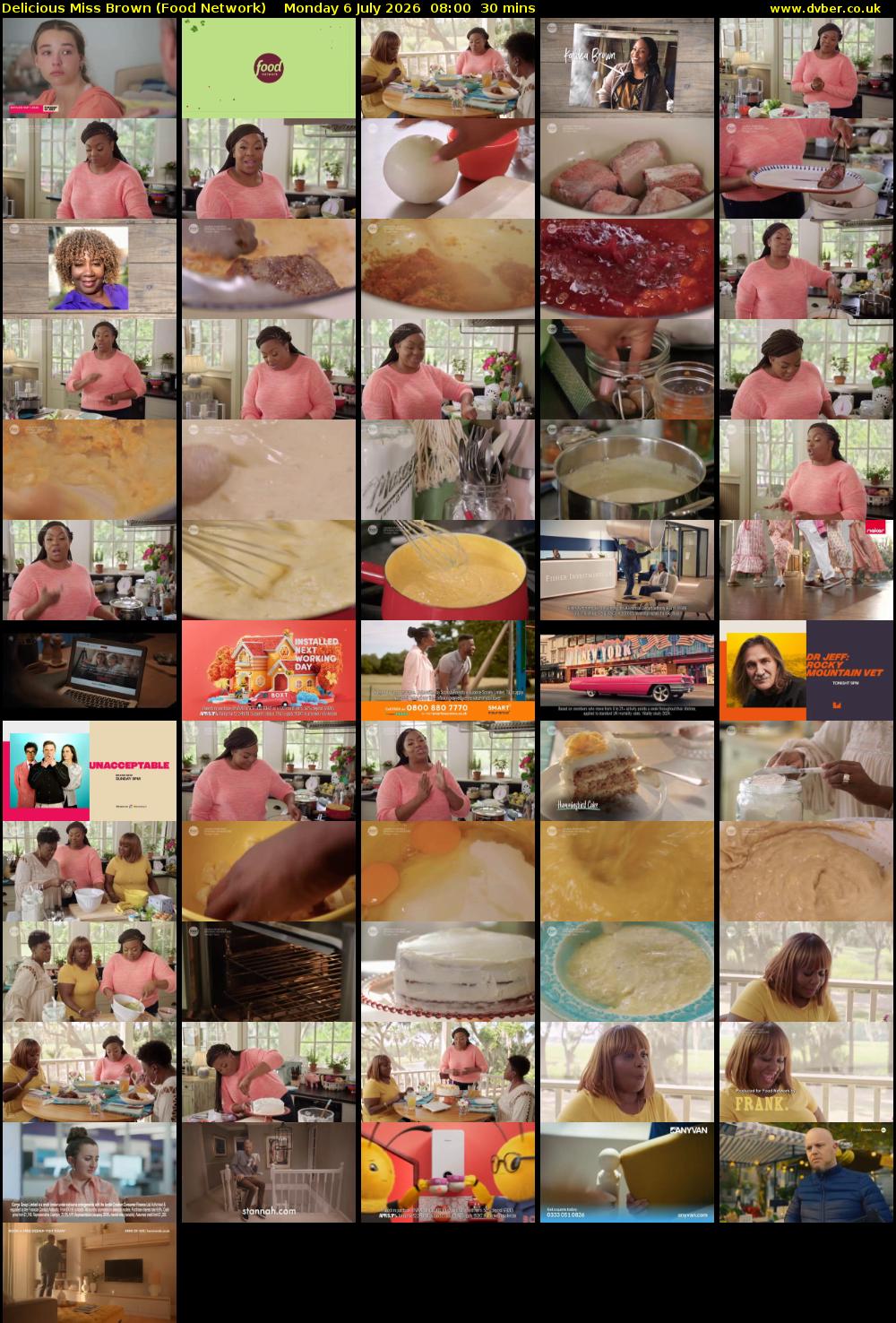 Delicious Miss Brown (Food Network) Monday 6 July 2026 08:00 - 08:30