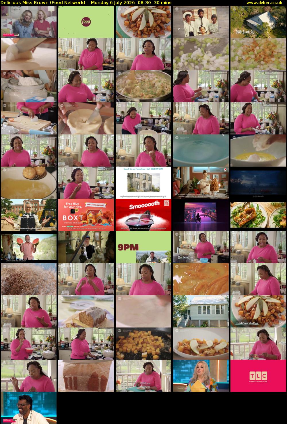 Delicious Miss Brown (Food Network) Monday 6 July 2026 08:30 - 09:00