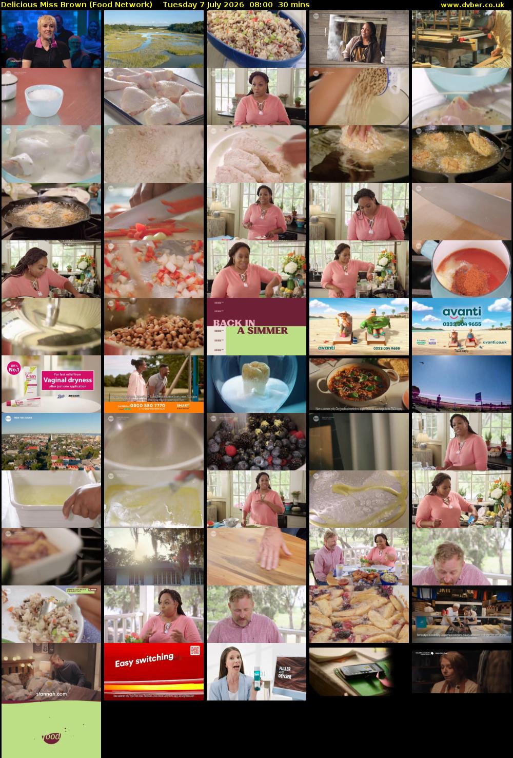 Delicious Miss Brown (Food Network) Tuesday 7 July 2026 08:00 - 08:30