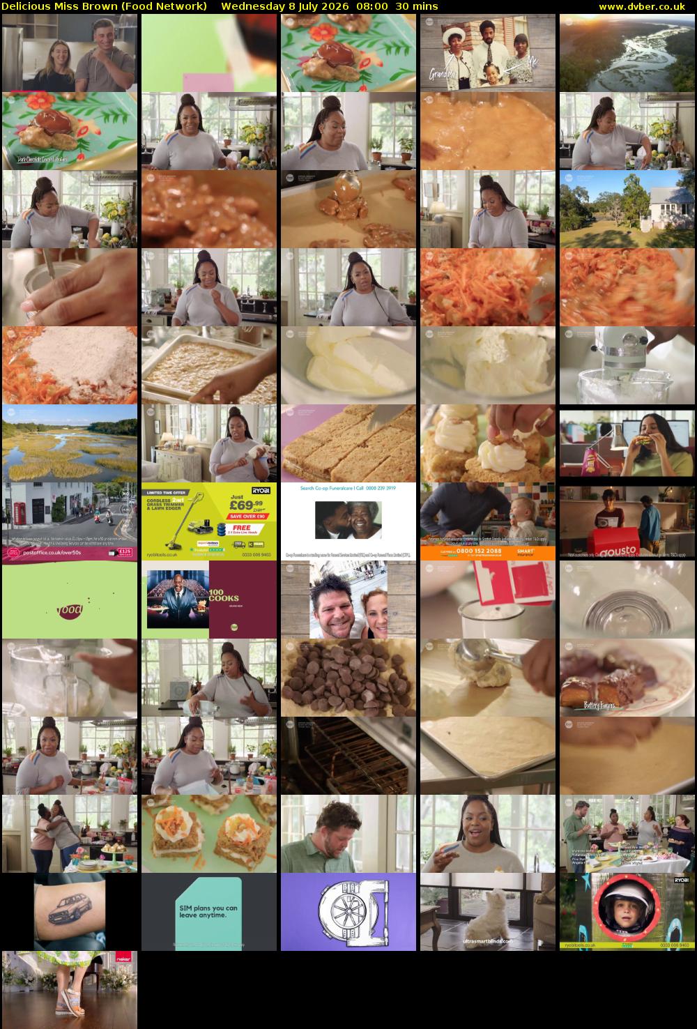 Delicious Miss Brown (Food Network) Wednesday 8 July 2026 08:00 - 08:30