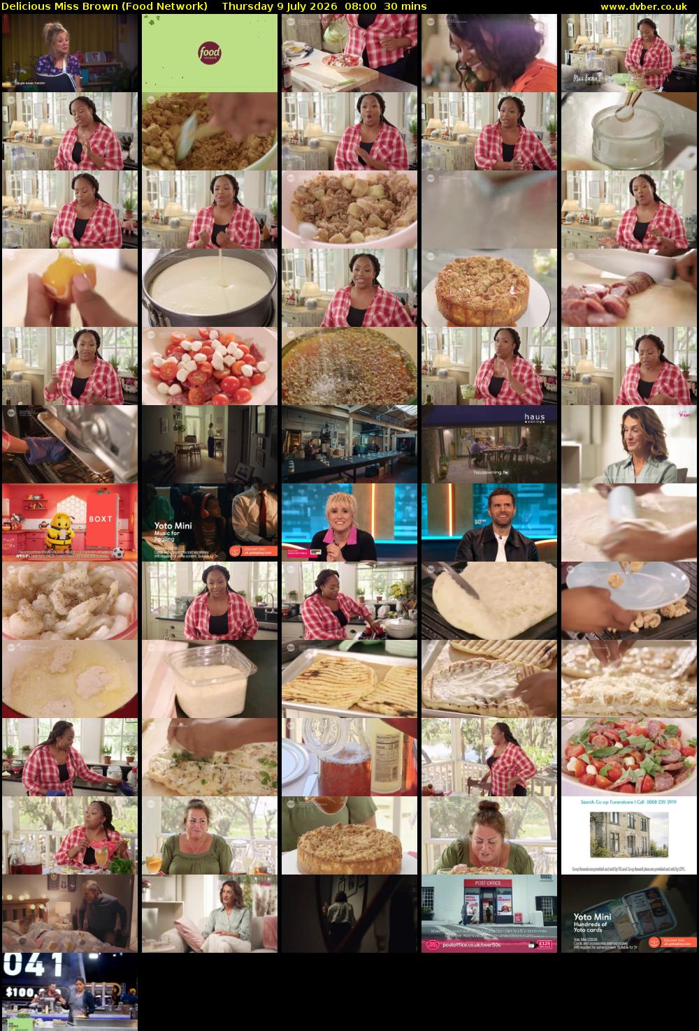 Delicious Miss Brown (Food Network) Thursday 9 July 2026 08:00 - 08:30