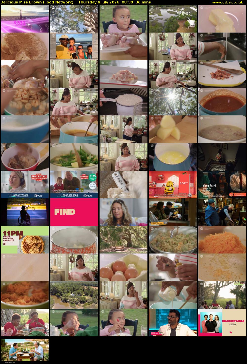 Delicious Miss Brown (Food Network) Thursday 9 July 2026 08:30 - 09:00
