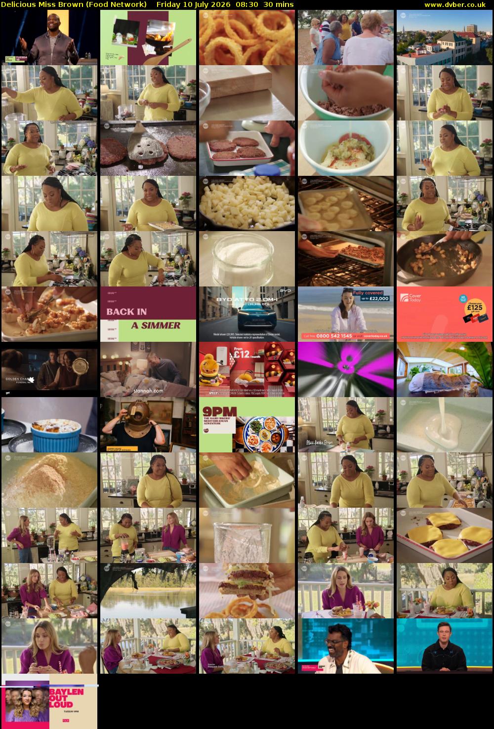 Delicious Miss Brown (Food Network) Friday 10 July 2026 08:30 - 09:00