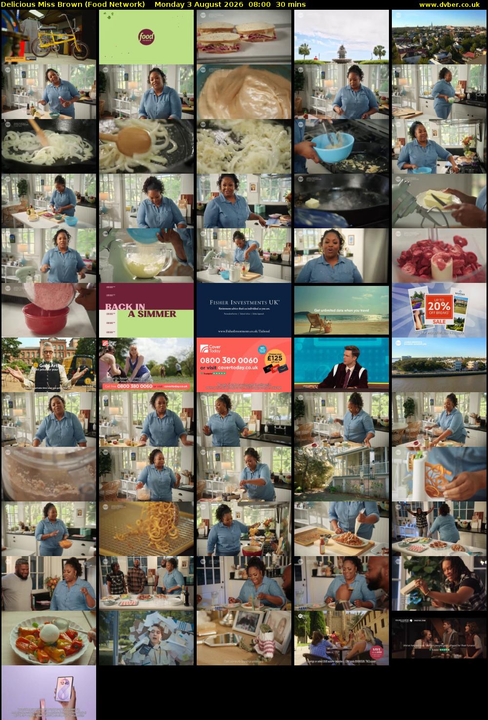 Delicious Miss Brown (Food Network) Monday 3 August 2026 08:00 - 08:30