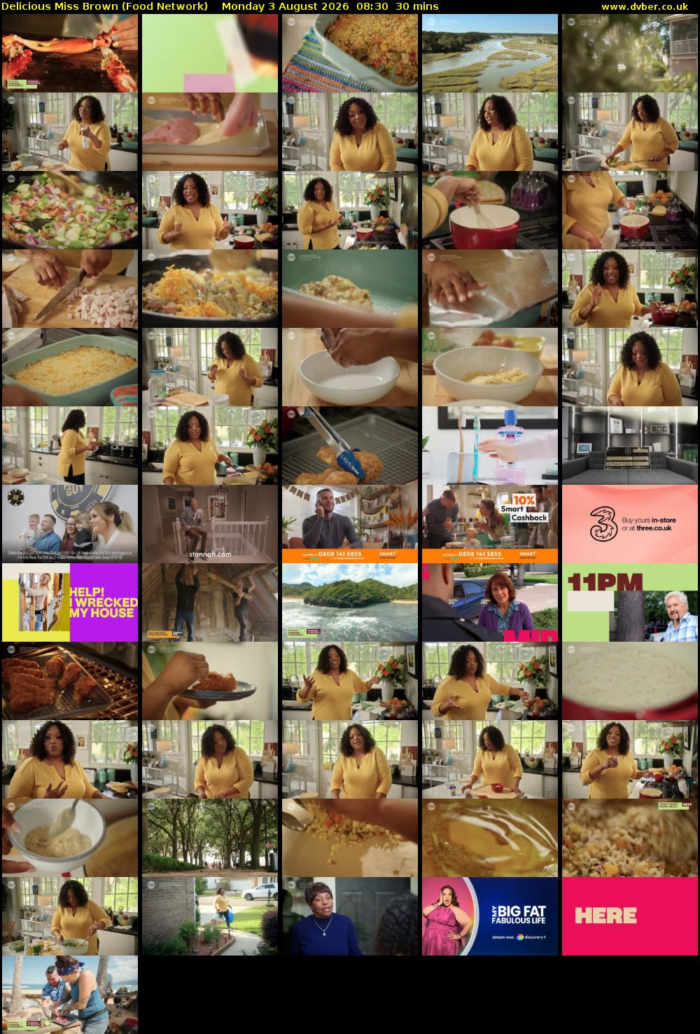 Delicious Miss Brown (Food Network) Monday 3 August 2026 08:30 - 09:00