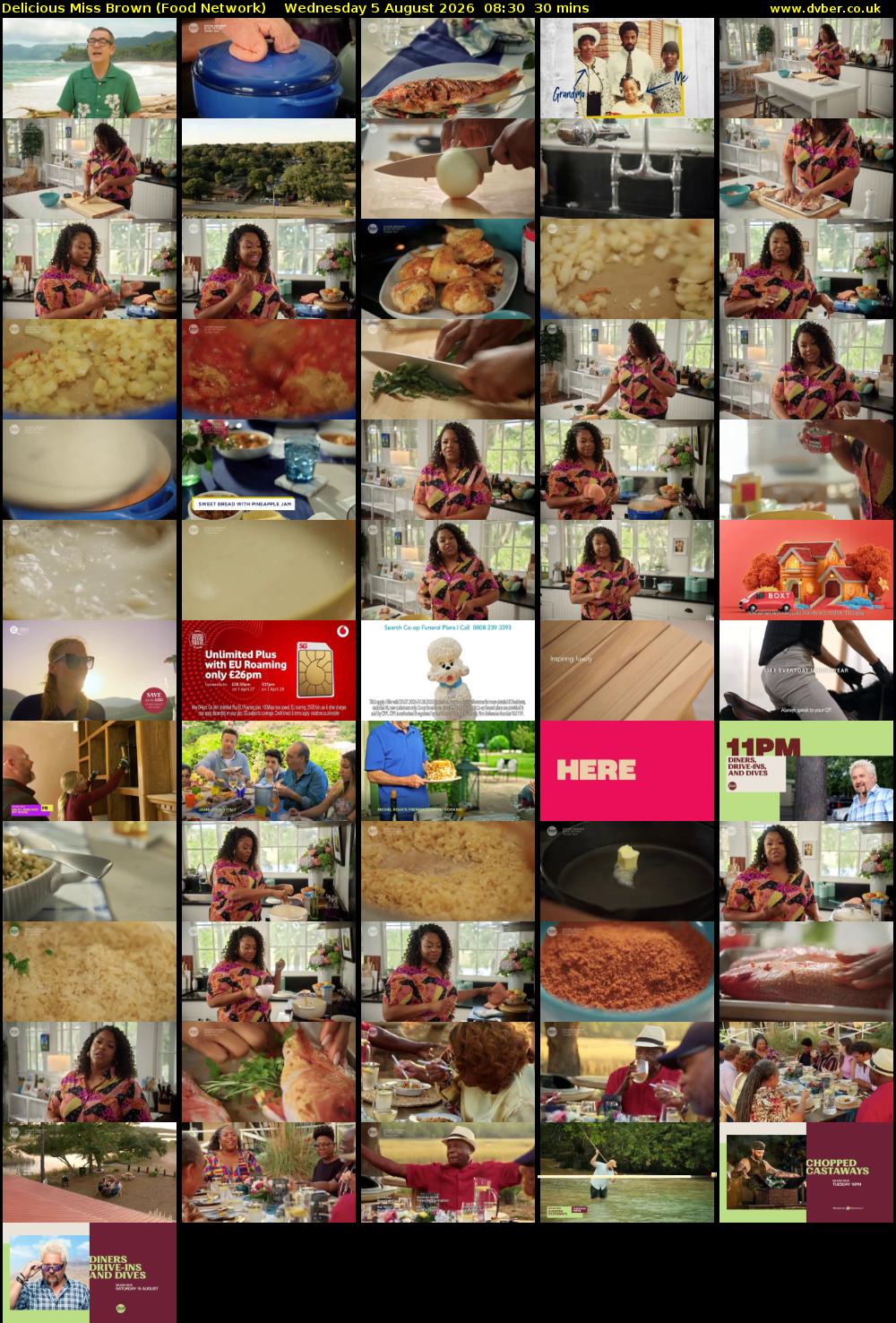 Delicious Miss Brown (Food Network) Wednesday 5 August 2026 08:30 - 09:00