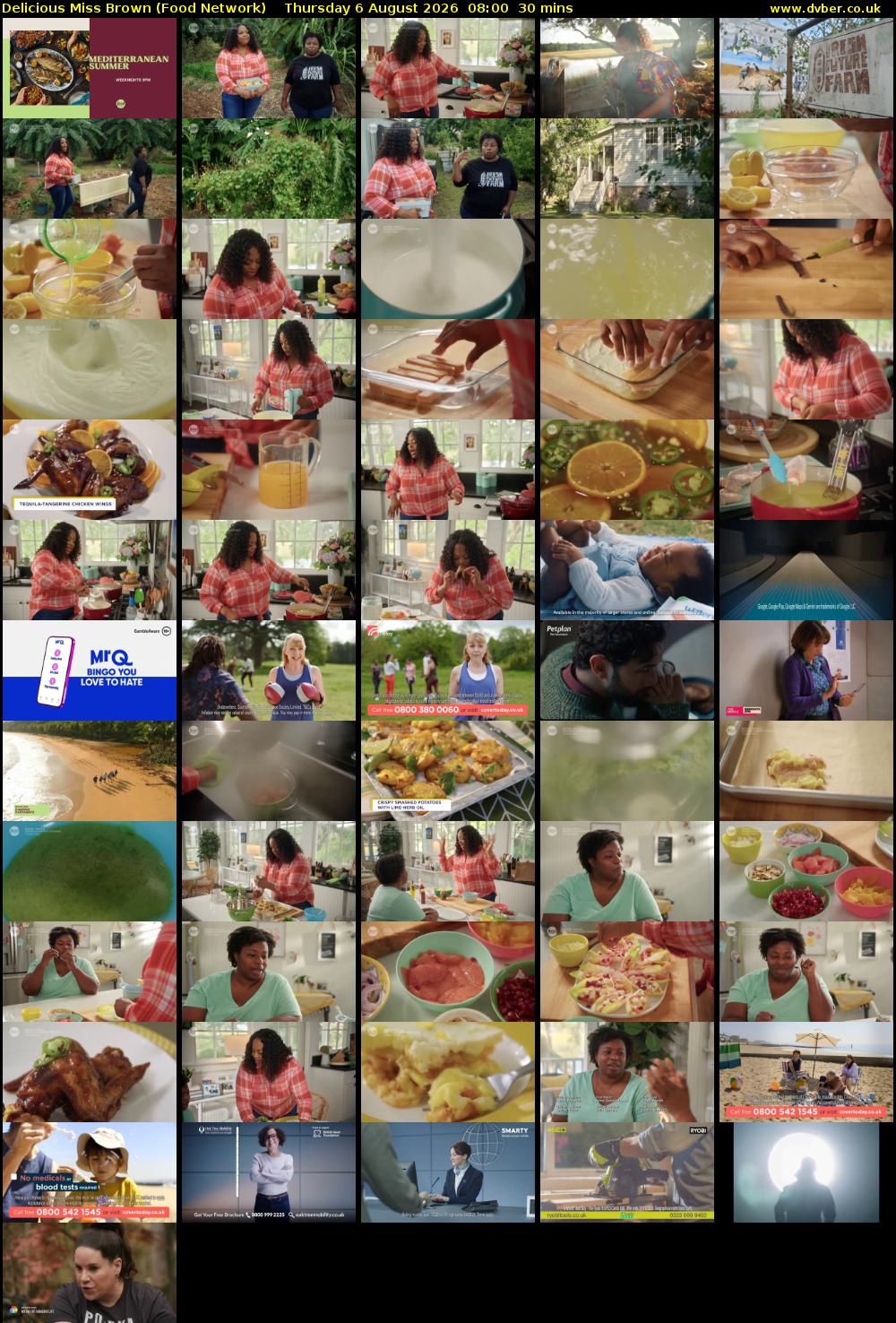 Delicious Miss Brown (Food Network) Thursday 6 August 2026 08:00 - 08:30