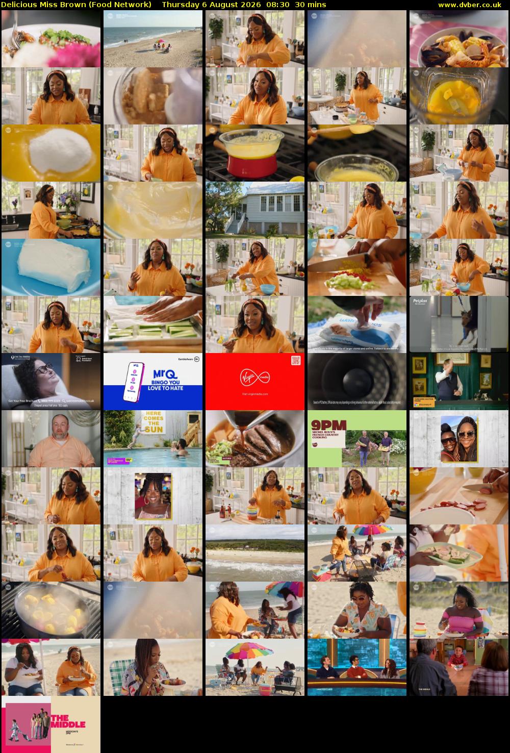 Delicious Miss Brown (Food Network) Thursday 6 August 2026 08:30 - 09:00