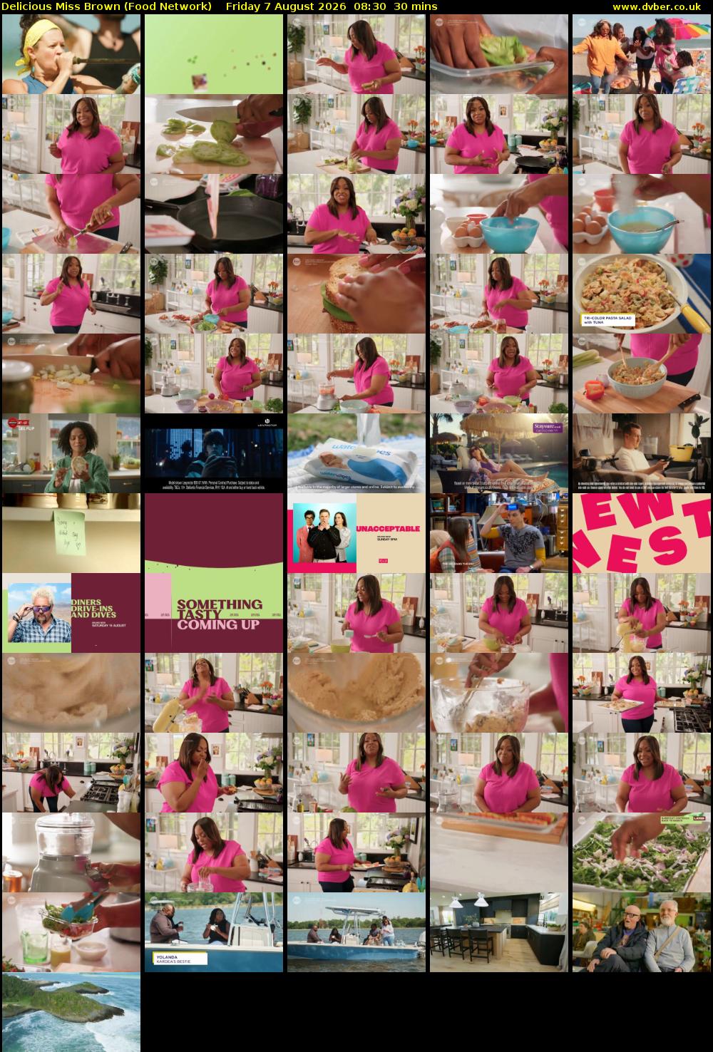 Delicious Miss Brown (Food Network) Friday 7 August 2026 08:30 - 09:00