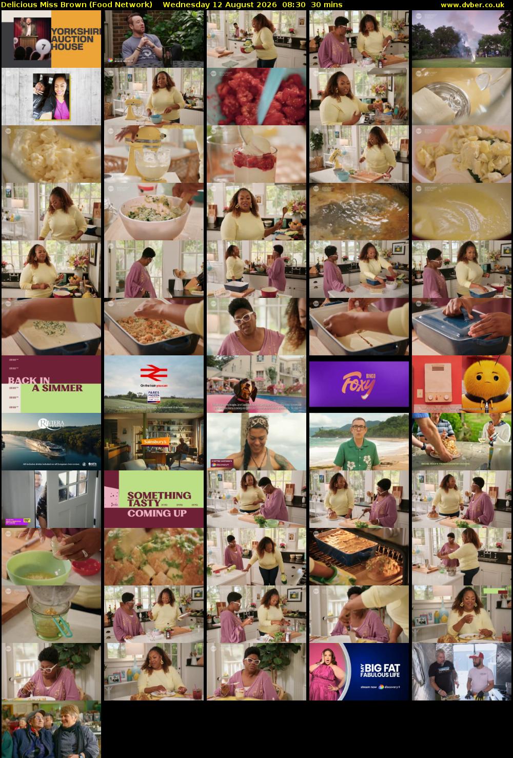 Delicious Miss Brown (Food Network) Wednesday 12 August 2026 08:30 - 09:00