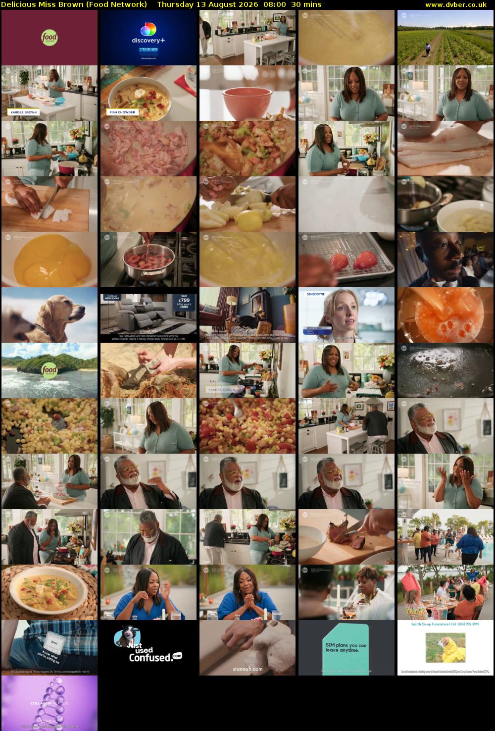 Delicious Miss Brown (Food Network) Thursday 13 August 2026 08:00 - 08:30