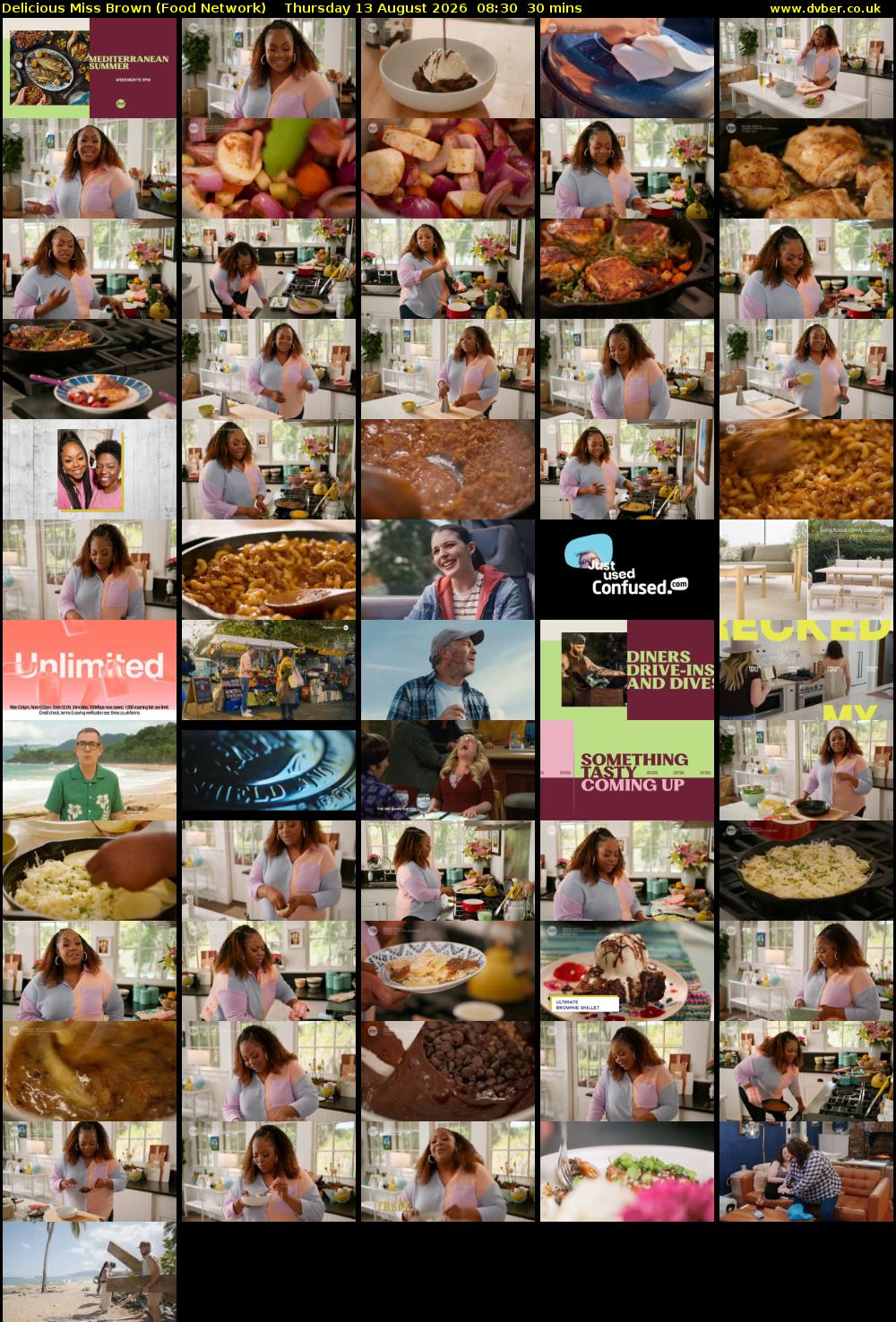 Delicious Miss Brown (Food Network) Thursday 13 August 2026 08:30 - 09:00