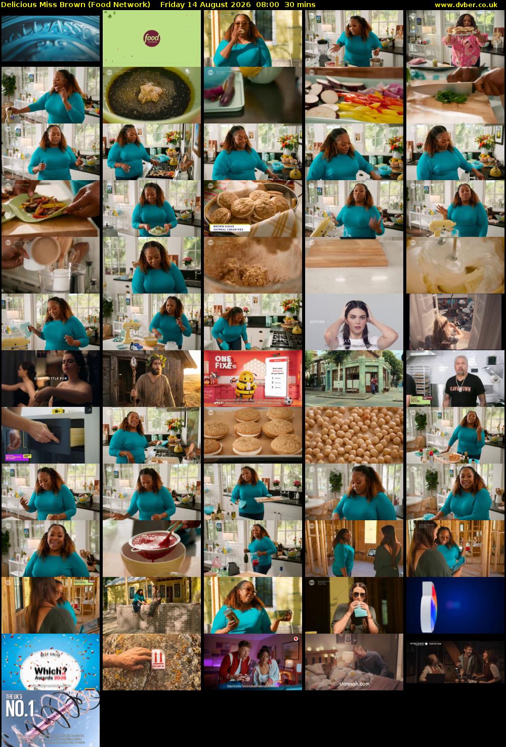 Delicious Miss Brown (Food Network) Friday 14 August 2026 08:00 - 08:30