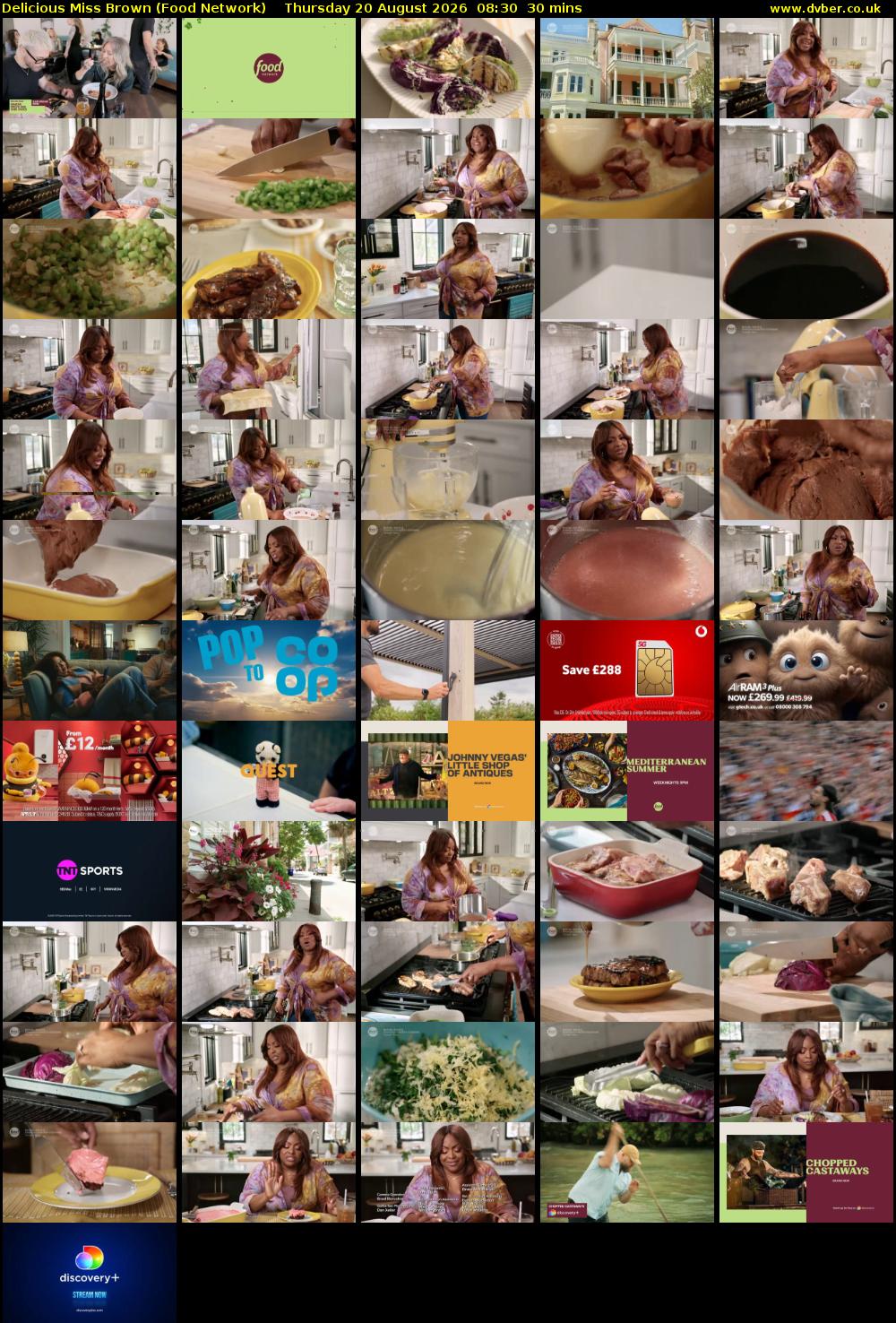 Delicious Miss Brown (Food Network) Thursday 20 August 2026 08:30 - 09:00