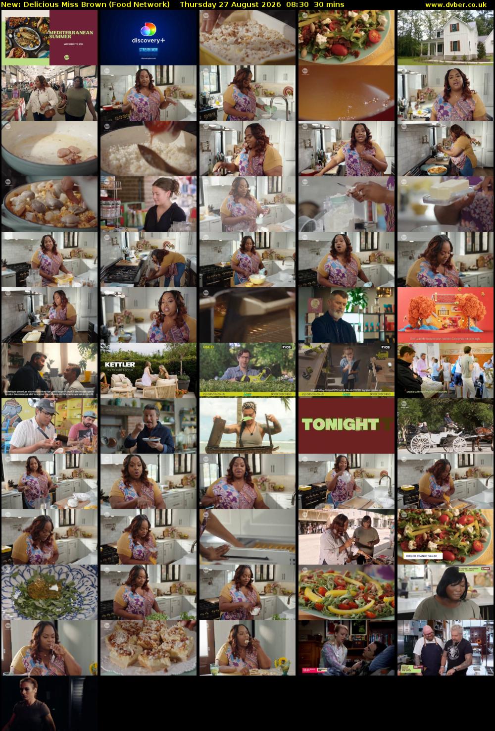 Delicious Miss Brown (Food Network) Thursday 27 August 2026 08:30 - 09:00
