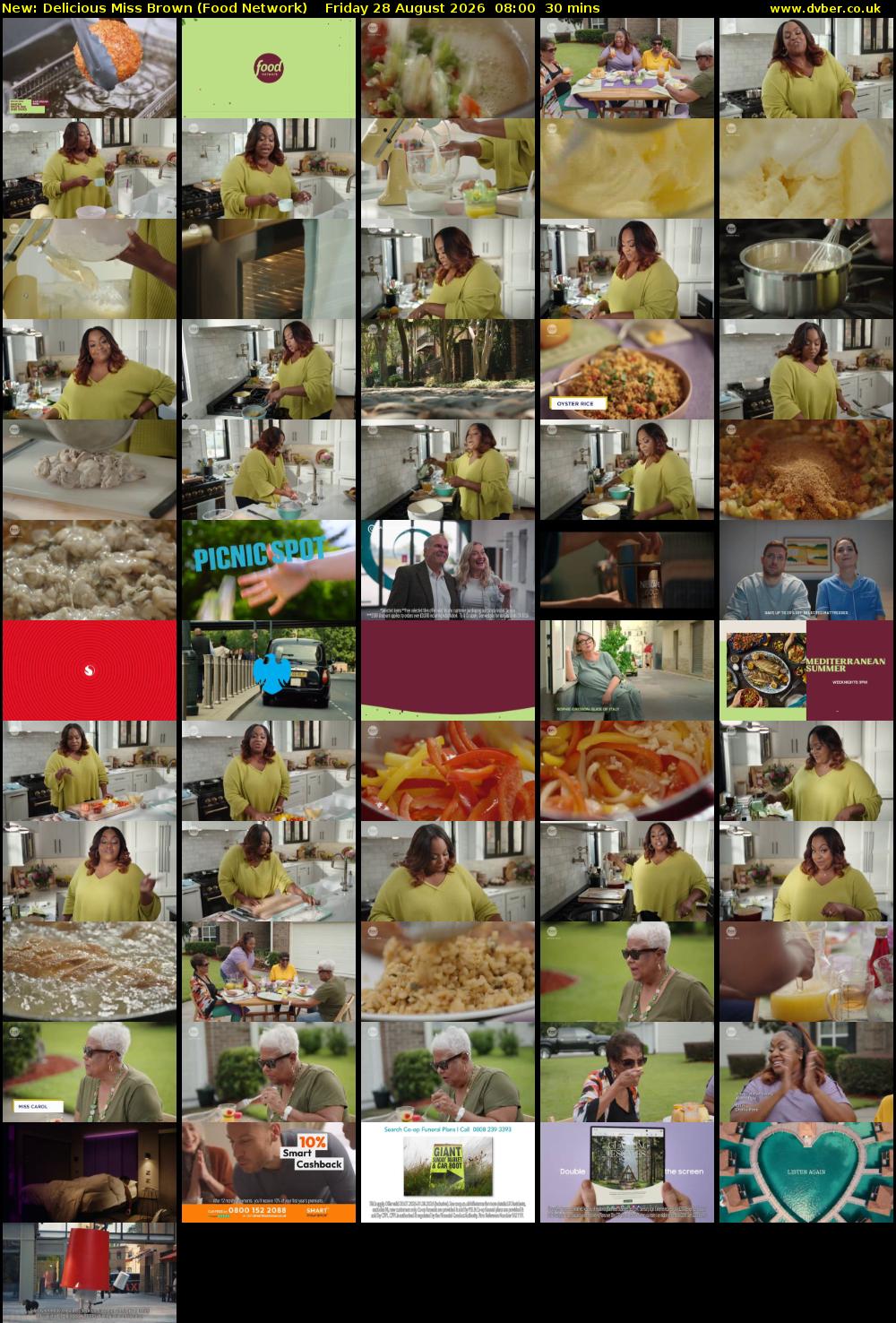 Delicious Miss Brown (Food Network) Friday 28 August 2026 08:00 - 08:30