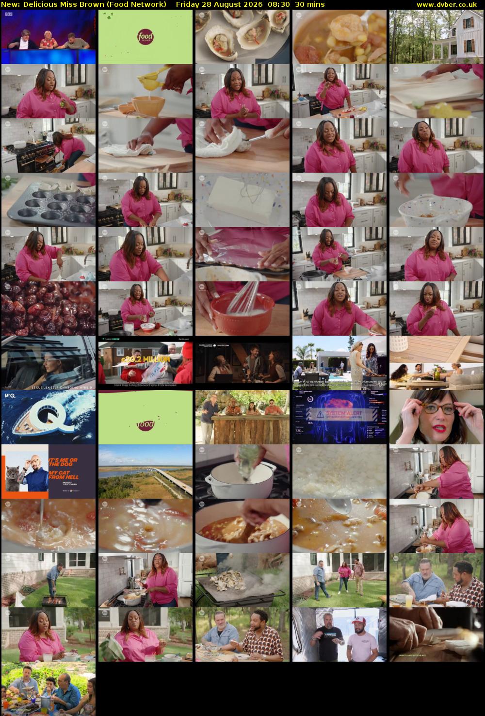 Delicious Miss Brown (Food Network) Friday 28 August 2026 08:30 - 09:00