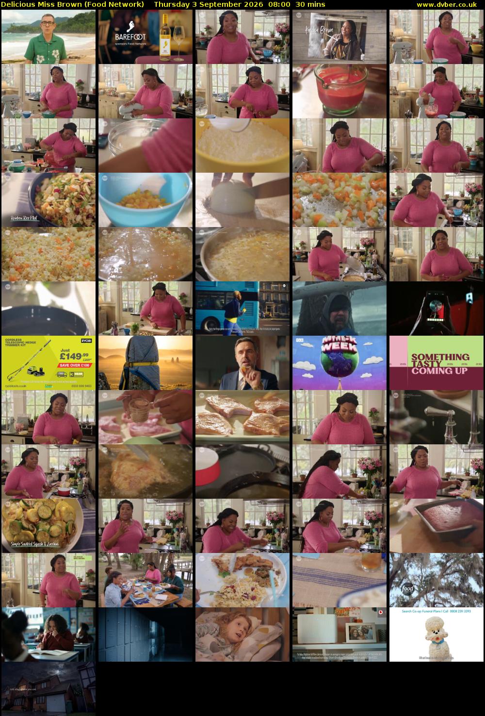 Delicious Miss Brown (Food Network) Thursday 3 September 2026 08:00 - 08:30