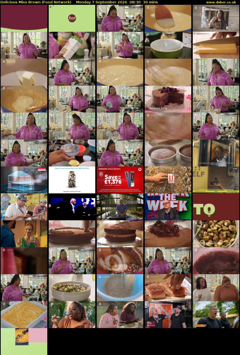 Delicious Miss Brown (Food Network) Monday 7 September 2026 08:30 - 09:00