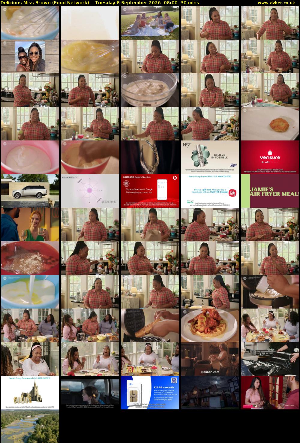 Delicious Miss Brown (Food Network) Tuesday 8 September 2026 08:00 - 08:30