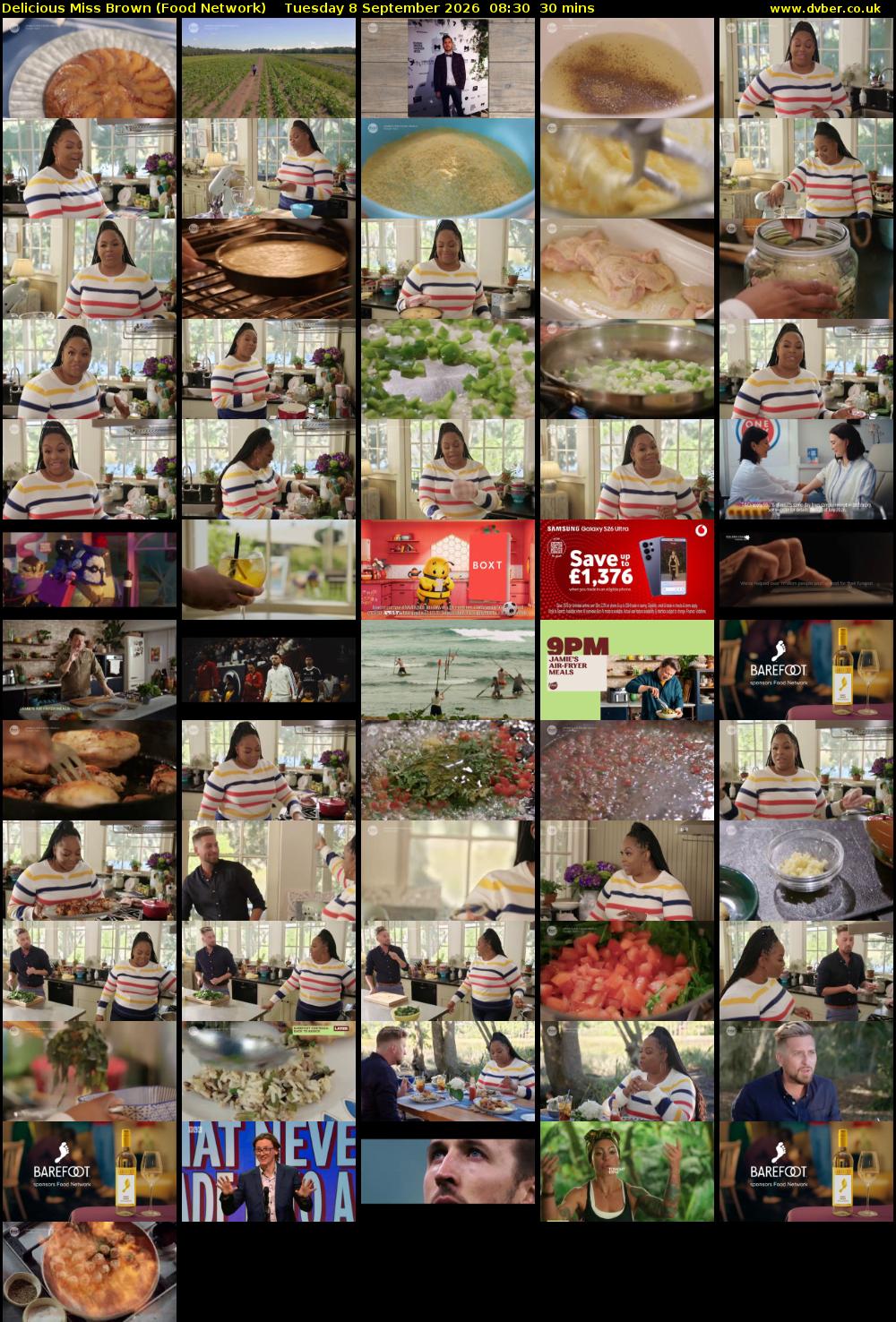 Delicious Miss Brown (Food Network) Tuesday 8 September 2026 08:30 - 09:00
