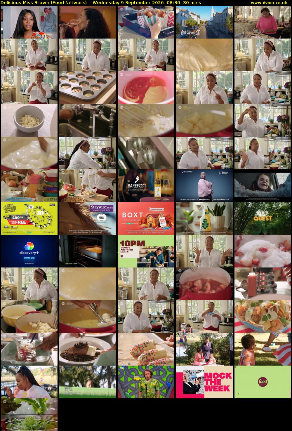 Delicious Miss Brown (Food Network) Wednesday 9 September 2026 08:30 - 09:00