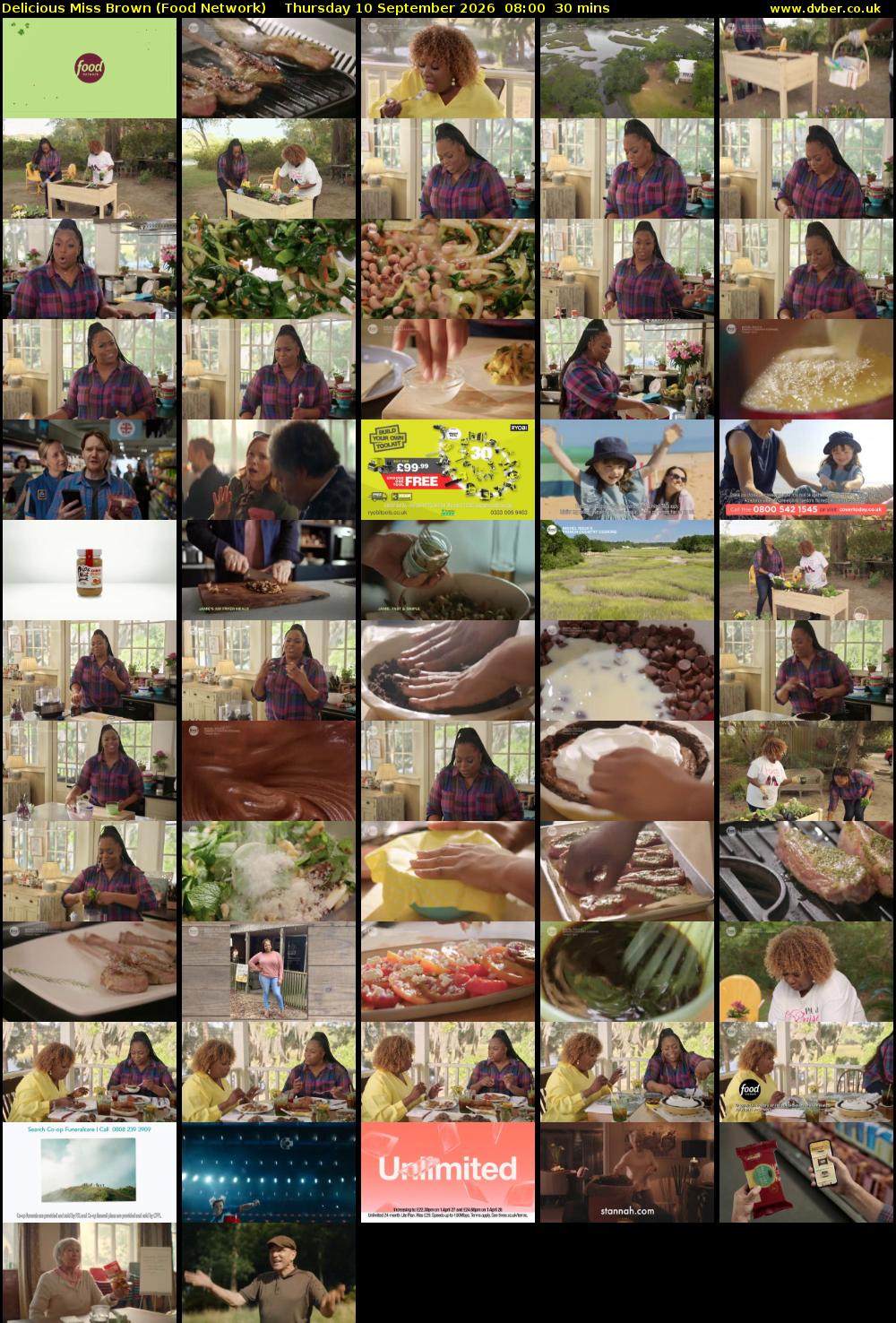 Delicious Miss Brown (Food Network) Thursday 10 September 2026 08:00 - 08:30