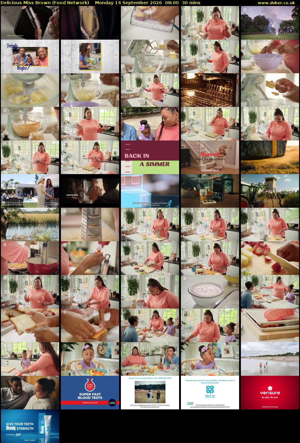 Delicious Miss Brown (Food Network) Monday 14 September 2026 08:00 - 08:30